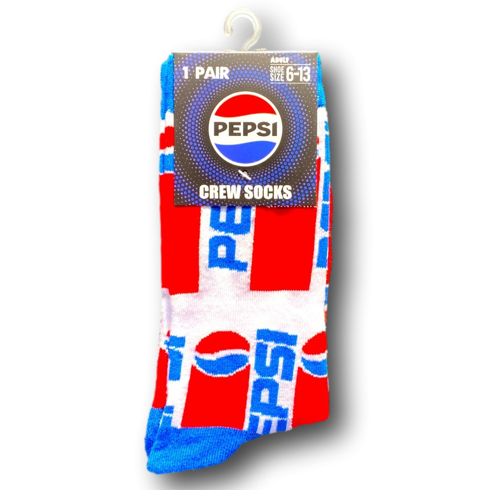 3/$20 Pepsi Cola Soda Retro Logo Funny Novelty Crew Socks - NWT